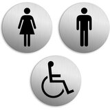 Semne de toaleta baie femei barbati handicap set
